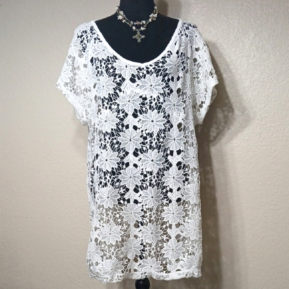 Ivory Lace Swim Cover-Up